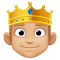 Person with Crown- Medium-Light Skin Tone emoji on Facebook